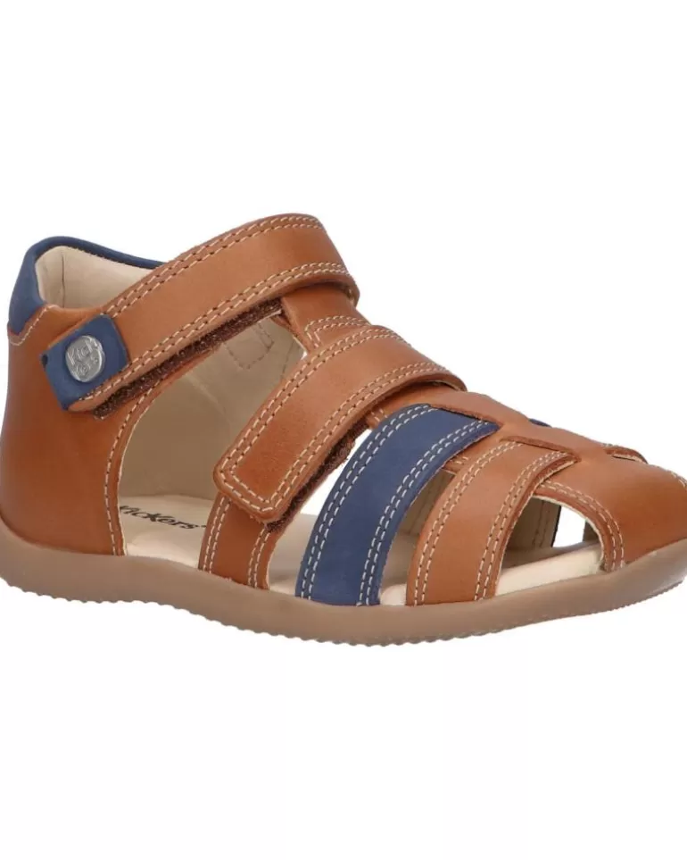 KICKERS De Niño 927262-10 Bipod Cuir Cow A 116 Camel Bleu Cheap