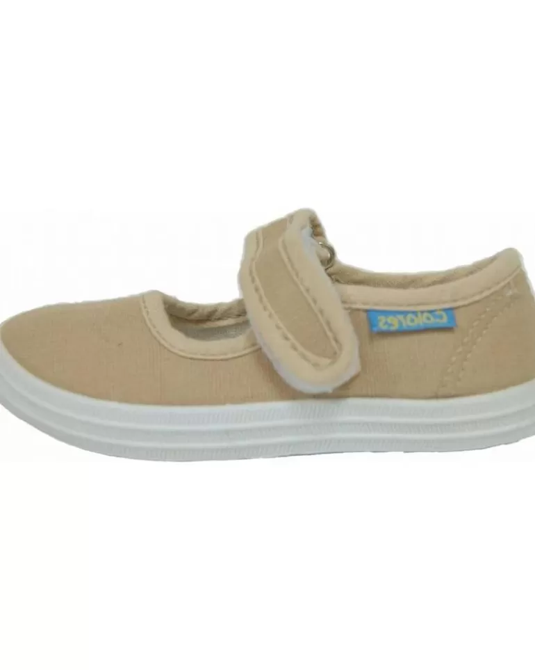 COLORES Deportivas De Niña Mercedes Lona 1910 Beige Sale