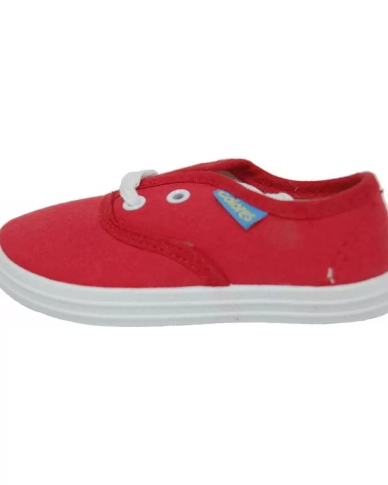 COLORES Deportivas De Niña Zapatilla Lona 1917 Rojo Clearance