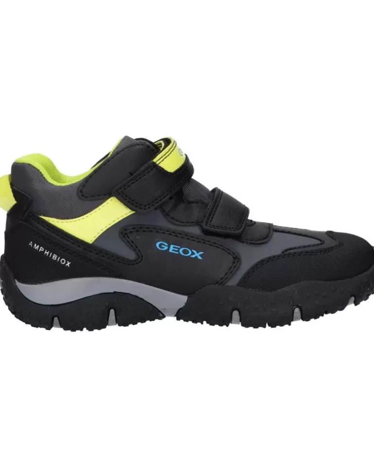 GEOX Deportivas De Mujer Y Niño J2642A 050Bu Jr Baltic Boy B Abx C0802 Black-Lime Fashion