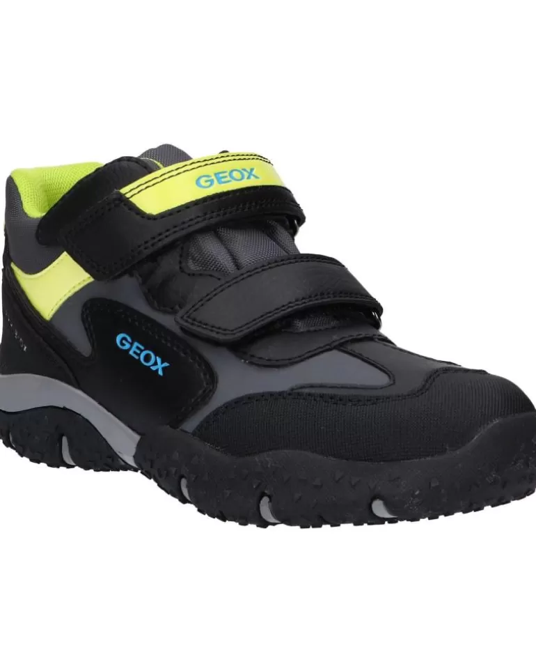 GEOX Deportivas De Mujer Y Niño J2642A 050Bu Jr Baltic Boy B Abx C0802 Black-Lime Fashion