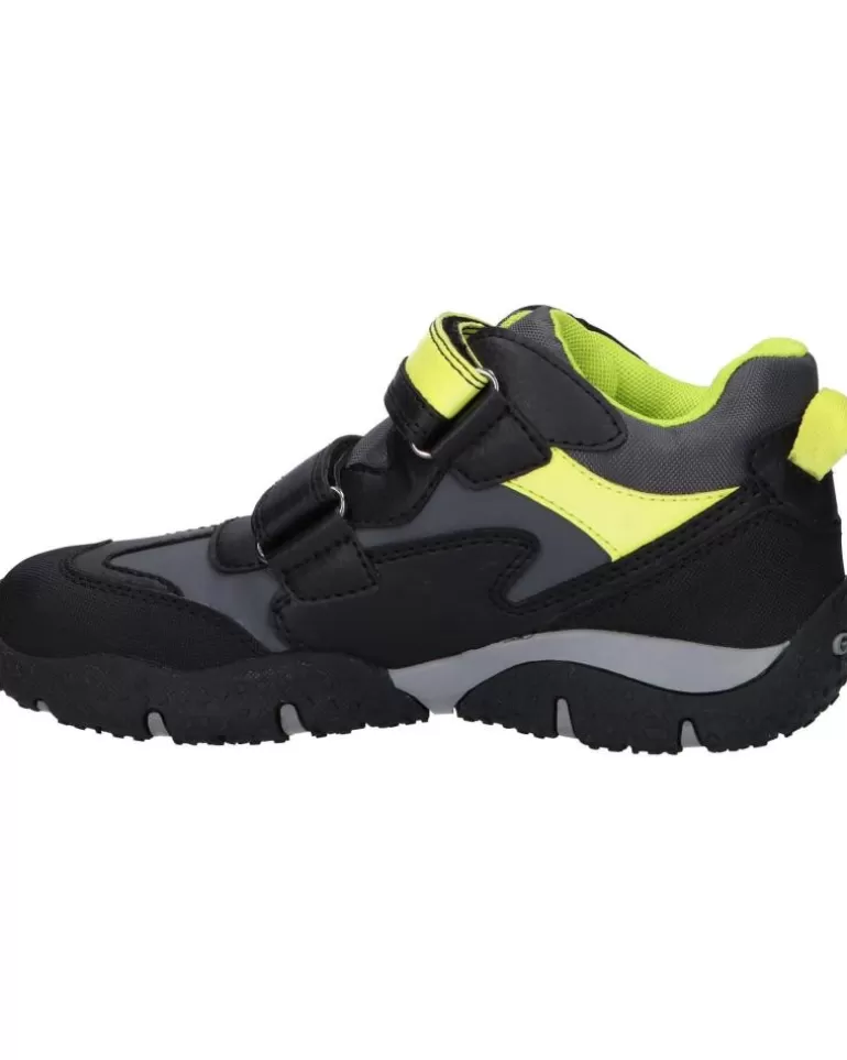 GEOX Deportivas De Mujer Y Niño J2642A 050Bu Jr Baltic Boy B Abx C0802 Black-Lime Fashion