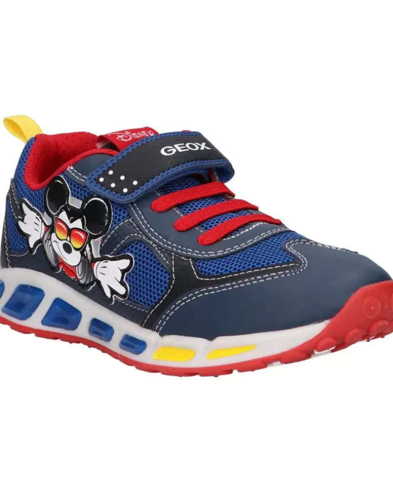 GEOX Deportivas De Niña Y Niño J0294A 01454 J Shuttle Boy C0735 Navy-Red Hot