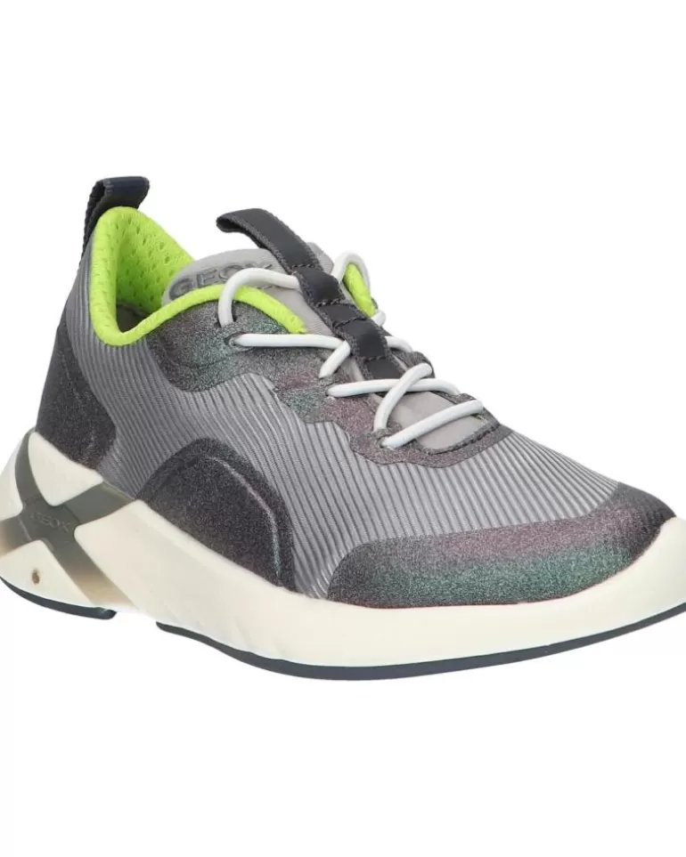 GEOX Deportivas De Niño J04Dda 011Bc J Playkix Boy C1695 Dk Silver-Lime Outlet