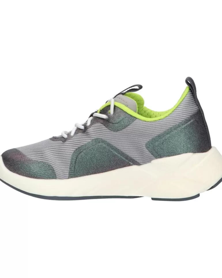 GEOX Deportivas De Niño J04Dda 011Bc J Playkix Boy C1695 Dk Silver-Lime Outlet