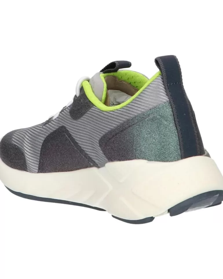 GEOX Deportivas De Niño J04Dda 011Bc J Playkix Boy C1695 Dk Silver-Lime Outlet