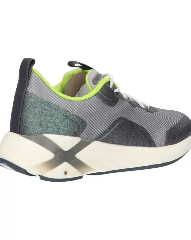 GEOX Deportivas De Niño J04Dda 011Bc J Playkix Boy C1695 Dk Silver-Lime Outlet