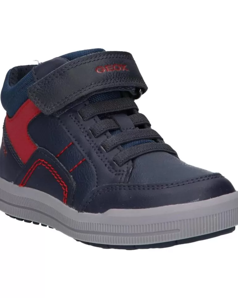 GEOX Deportivas De Hombre Y Niño J044Aa 05411 J Arzach Boy C0735 Navy-Red Hot