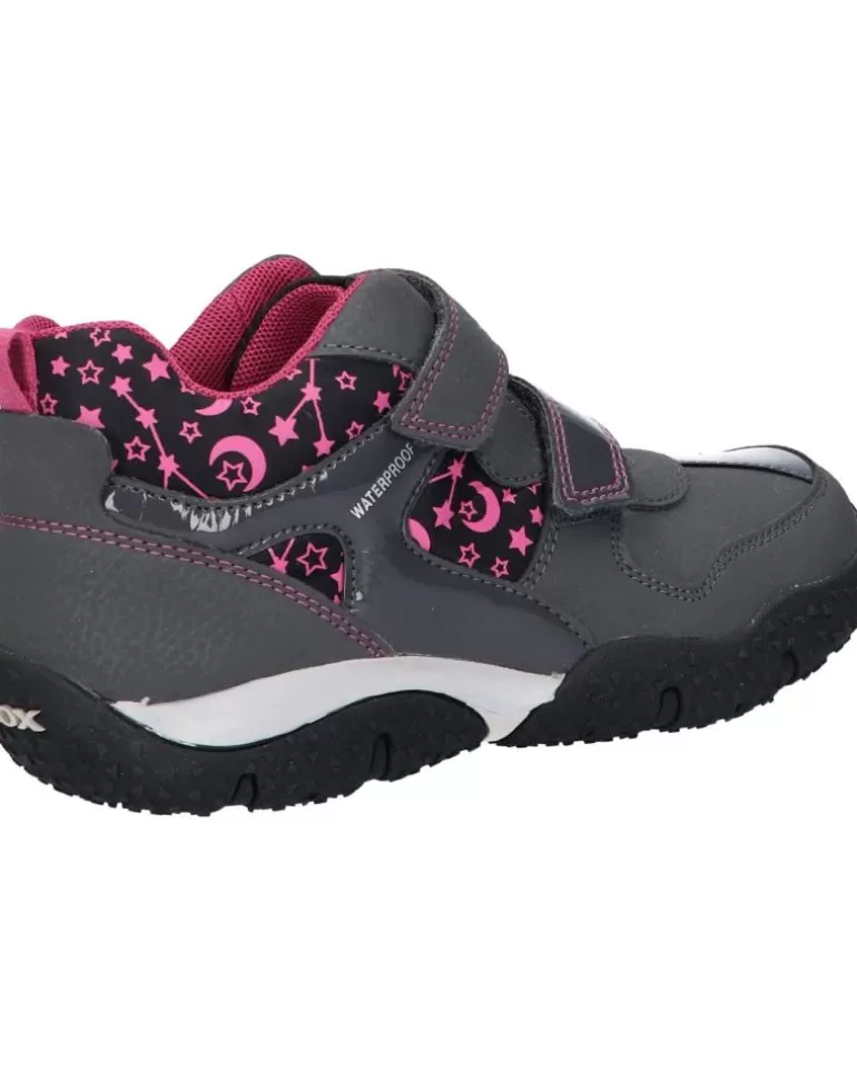 GEOX Deportivas De Mujer Y Niña J042Va 0Cefu J Baltic Girl B Wpf C9325 Dk Grey-Fuchsia New