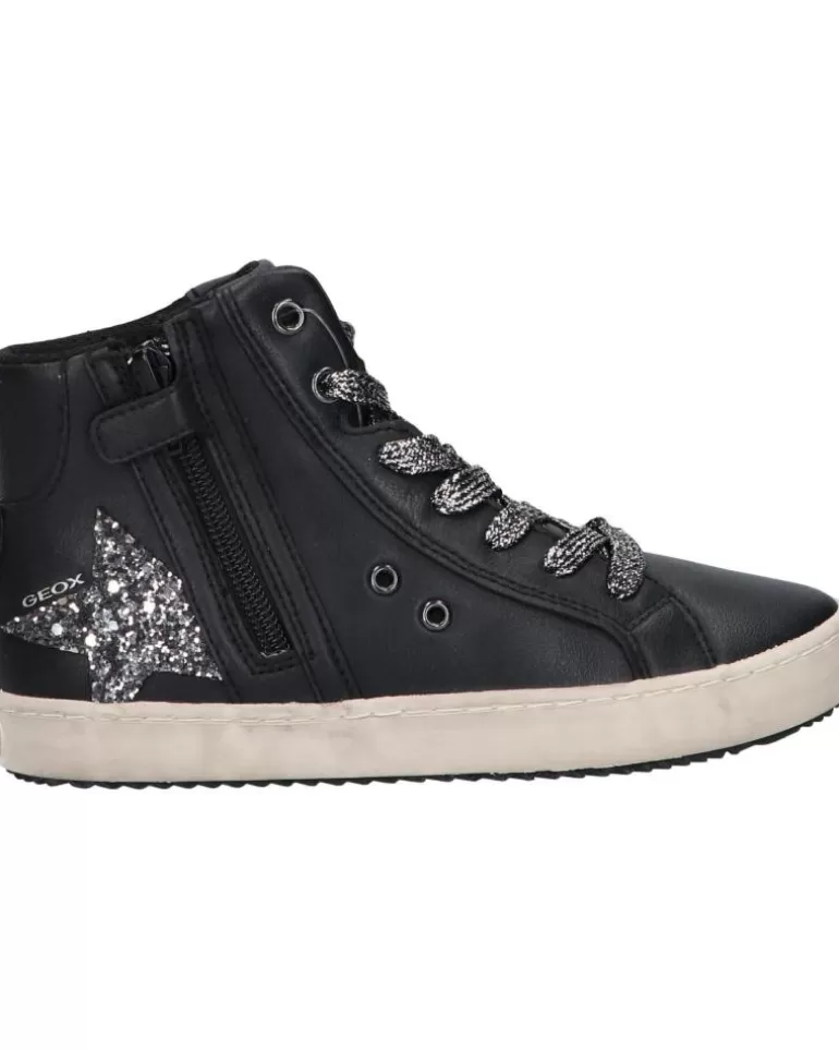 GEOX Deportivas De Mujer Y Niña J044Ga 000Bc J Kalispera Girl C9244 Black-Dk Silver Fashion