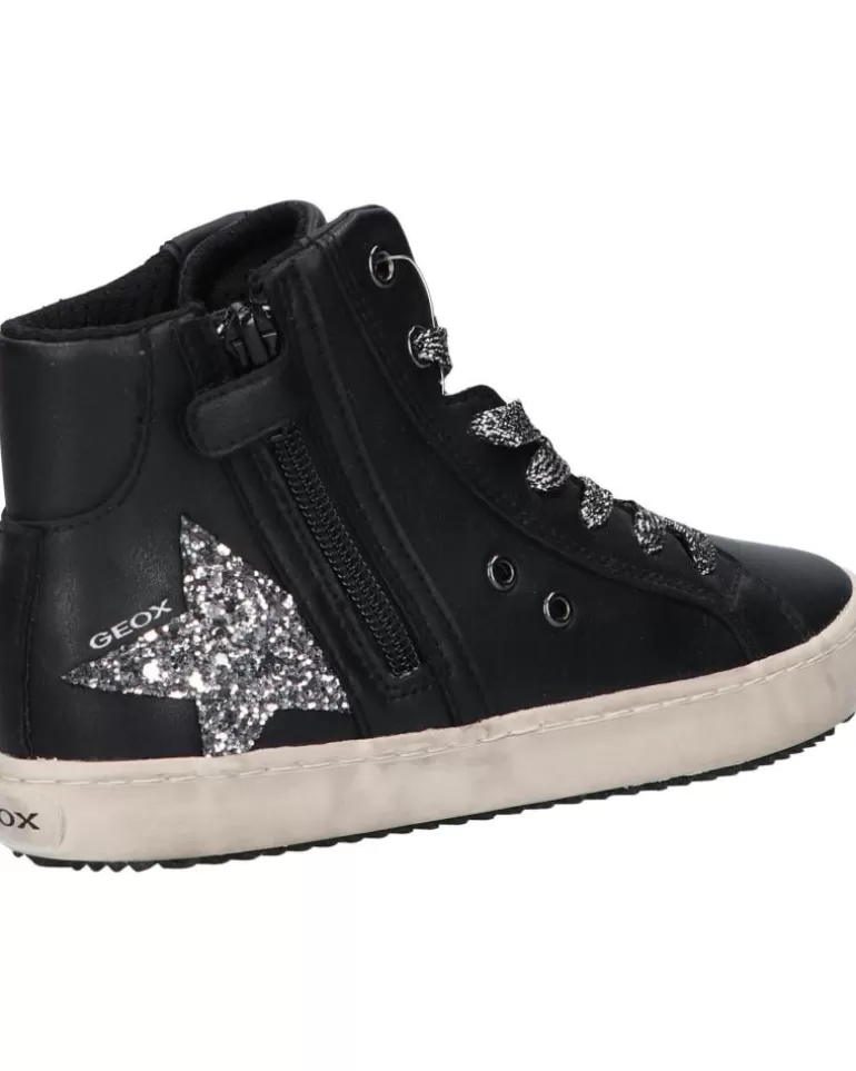 GEOX Deportivas De Mujer Y Niña J044Ga 000Bc J Kalispera Girl C9244 Black-Dk Silver Cheap