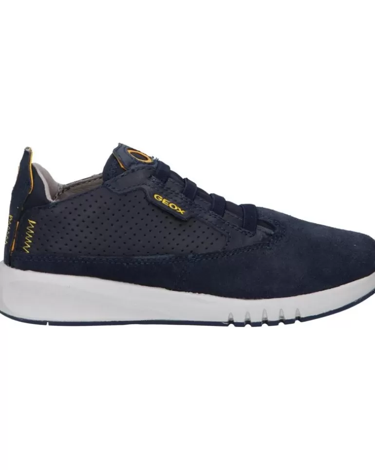 GEOX Deportivas De Mujer Y Niña J16Bna 02285 J Aeranter C0916 Navy-Ochreyellow Flash Sale