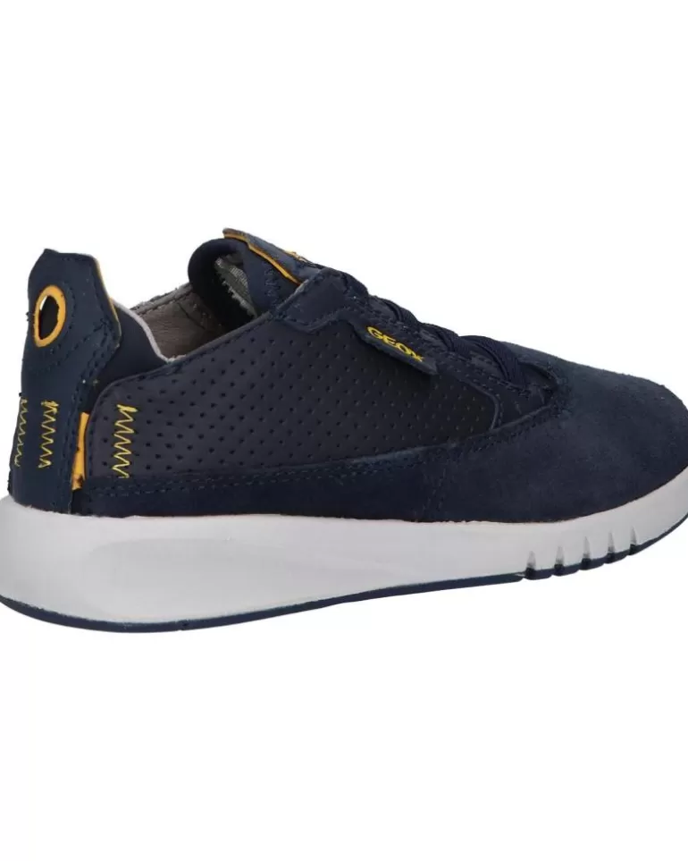 GEOX Deportivas De Mujer Y Niña J16Bna 02285 J Aeranter C0916 Navy-Ochreyellow Flash Sale