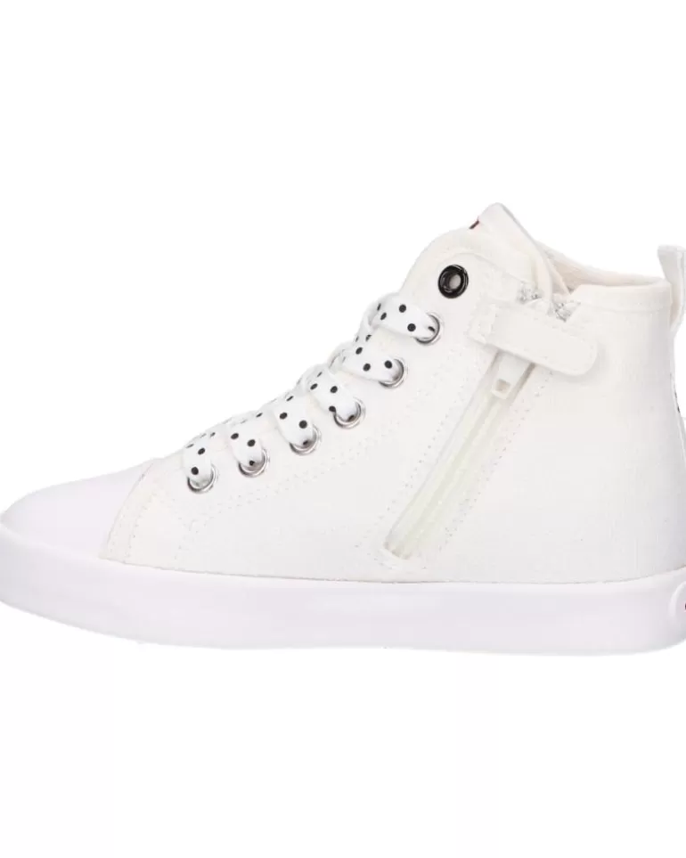 GEOX Deportivas De Niña J0204F 00010 Jr Ciak Girl C0644 Off White-Red Shop