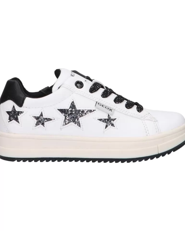 GEOX Deportivas De Niña J02Bdb 000Bc J Rebecca Girl C0404 White-Black Shop