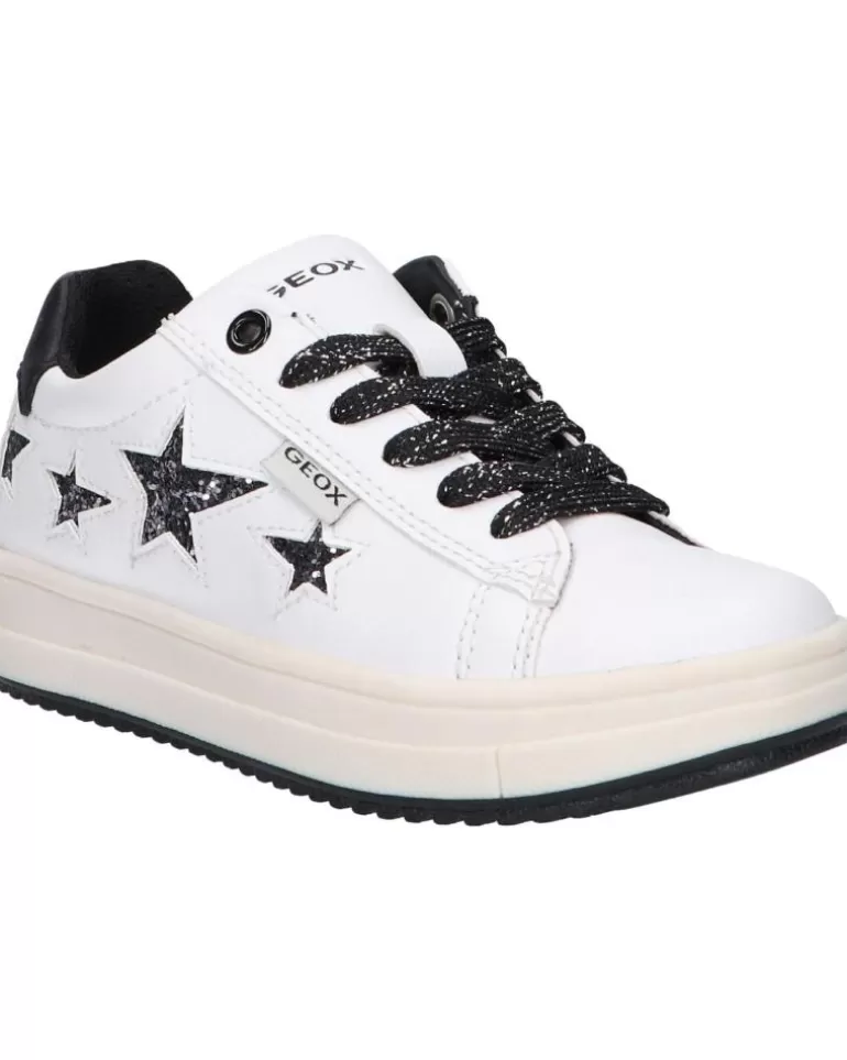 GEOX Deportivas De Niña J02Bdb 000Bc J Rebecca Girl C0404 White-Black Shop