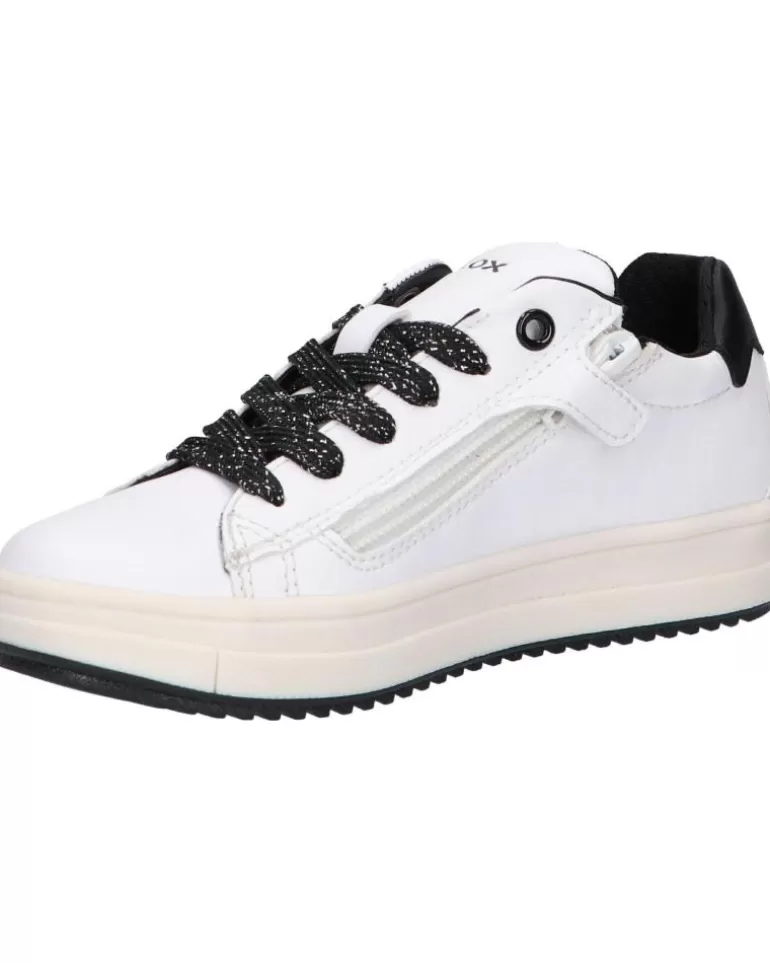 GEOX Deportivas De Niña J02Bdb 000Bc J Rebecca Girl C0404 White-Black Shop
