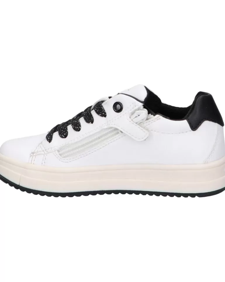 GEOX Deportivas De Niña J02Bdb 000Bc J Rebecca Girl C0404 White-Black Shop