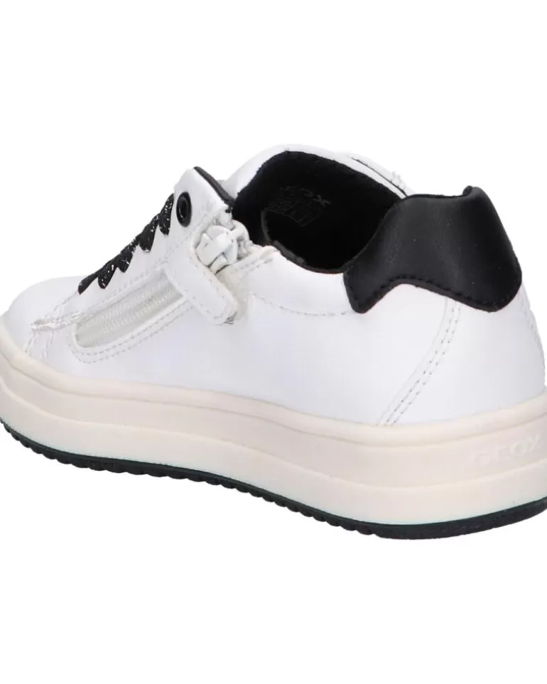 GEOX Deportivas De Niña J02Bdb 000Bc J Rebecca Girl C0404 White-Black Shop