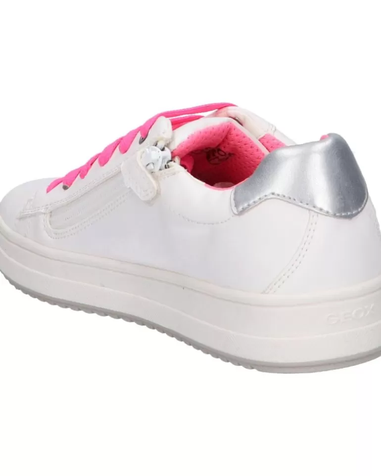 GEOX Deportivas De Niña J02Bdb 000Bc J Rebecca Girl C0563 White-Fuchsia Best Sale