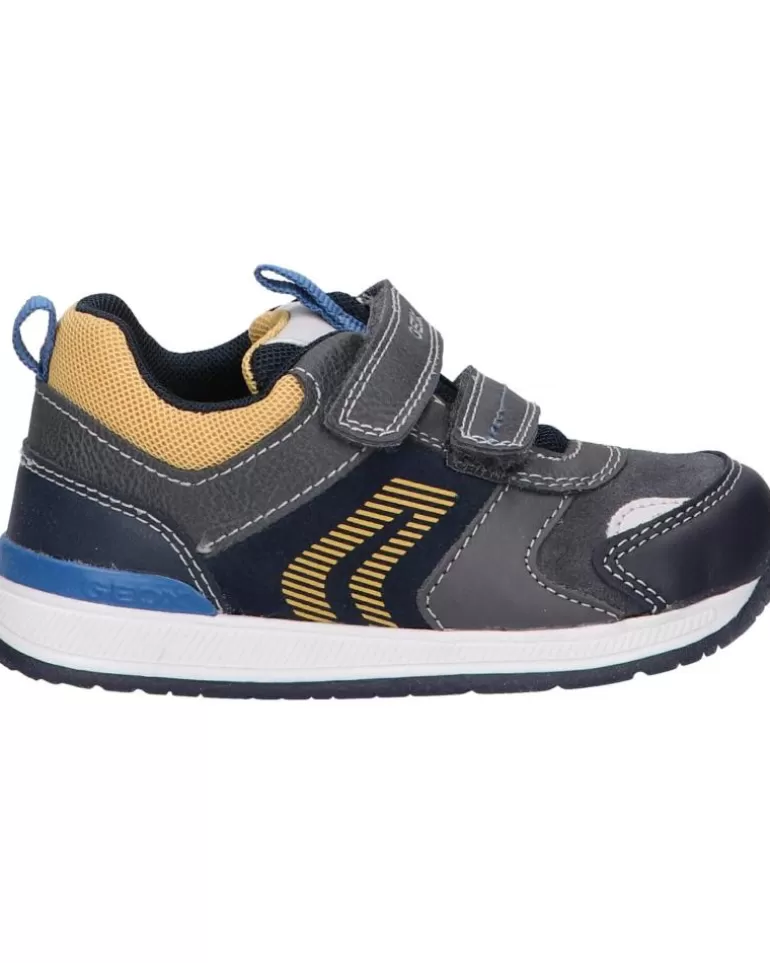 GEOX Deportivas De Niña Y Niño B150Rb 022Me B Rishon Boy C9353 Anthracite-Yellow Fashion