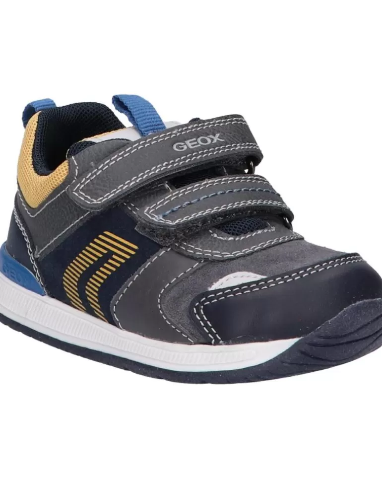 GEOX Deportivas De Niña Y Niño B150Rb 022Me B Rishon Boy C9353 Anthracite-Yellow Fashion