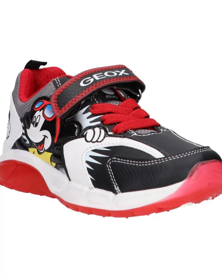 GEOX Deportivas De Niña Y Niño J04Cqb 054Ce J Spaziale Boy C0048 Black-Red Flash Sale