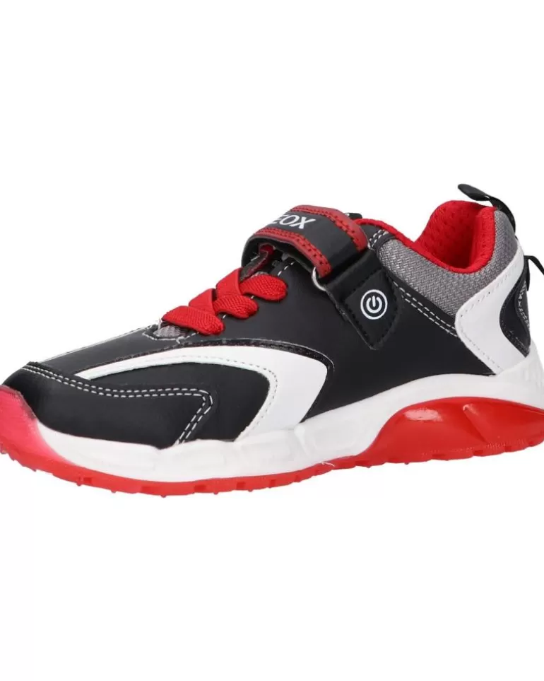 GEOX Deportivas De Niña Y Niño J04Cqb 054Ce J Spaziale Boy C0048 Black-Red Flash Sale