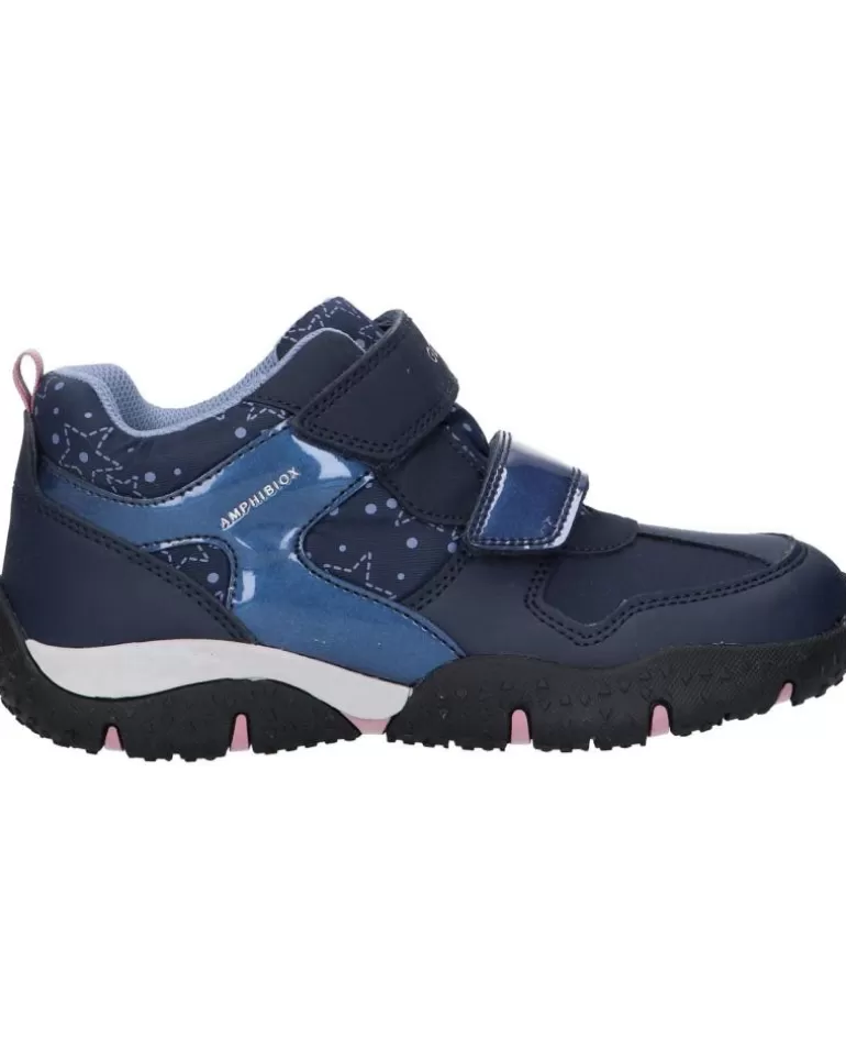 GEOX Deportivas De Niña Y Niño J26H1A 0Bcmn J Baltic Girl B Abx C0694 Navy-Pink Fashion
