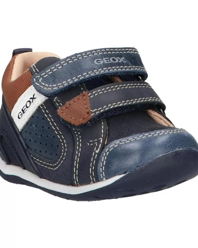 GEOX Deportivas De Niño B160Bb 0Cl22 B Each Boy C4220 Navy-Lt Brown C4220 Navy-Lt Brown Cheap