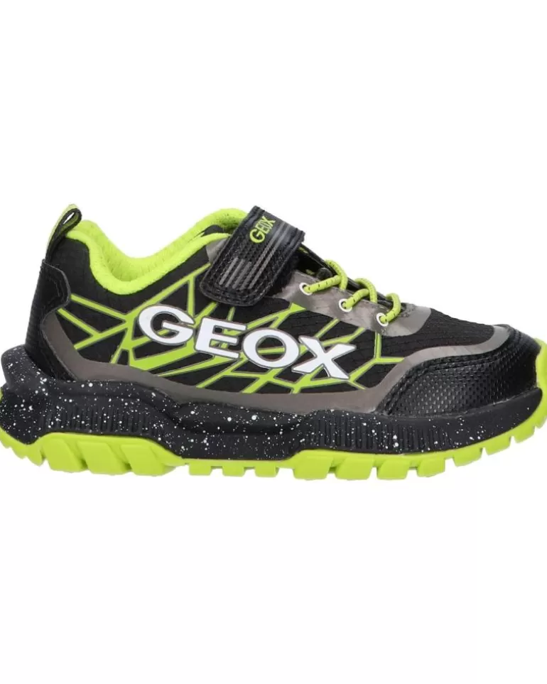 GEOX Deportivas De Niño J15Axb 0Fuce J Tuono Boy C0802 Black-Lime Clearance