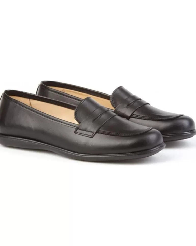 ANGELITOS Mocasines De Niña Y Niño Escolar Piel 466 Negro Best