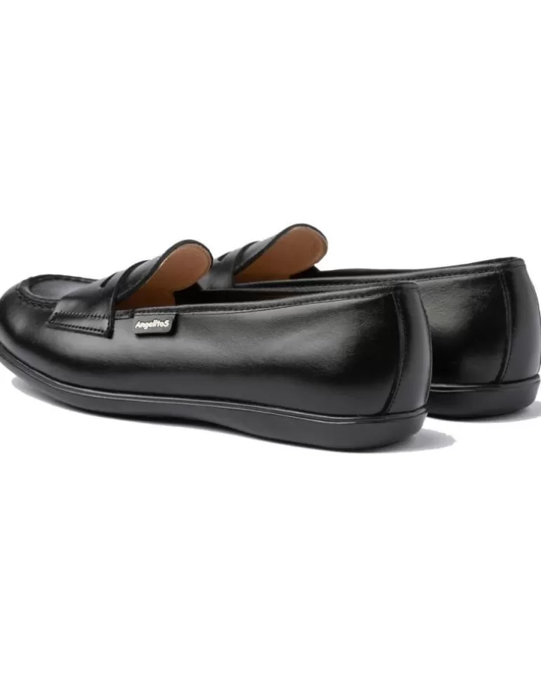 ANGELITOS Mocasines De Niña Y Niño Escolar Piel 467 Negro New