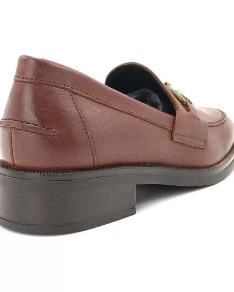 CLARA DURAN Mocasines De Mujer Mocasin Aplique Metalico Vilma Cuero Shop