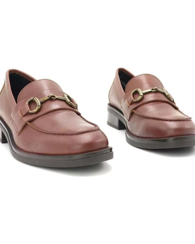 CLARA DURAN Mocasines De Mujer Mocasin Aplique Metalico Vilma Cuero Shop