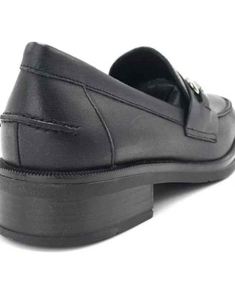 CLARA DURAN Mocasines De Mujer Mocasin Aplique Metalico Vilma Negro Best Sale