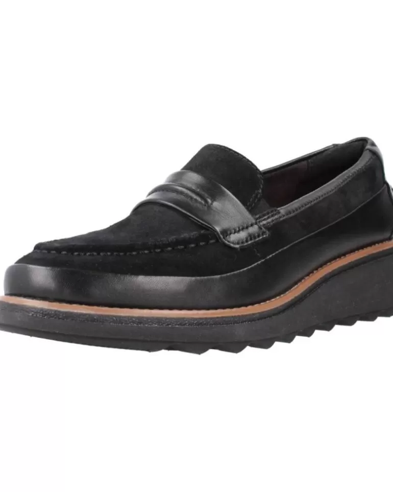 CLARKS Mocasines De Mujer Sharon Aster Negro Outlet