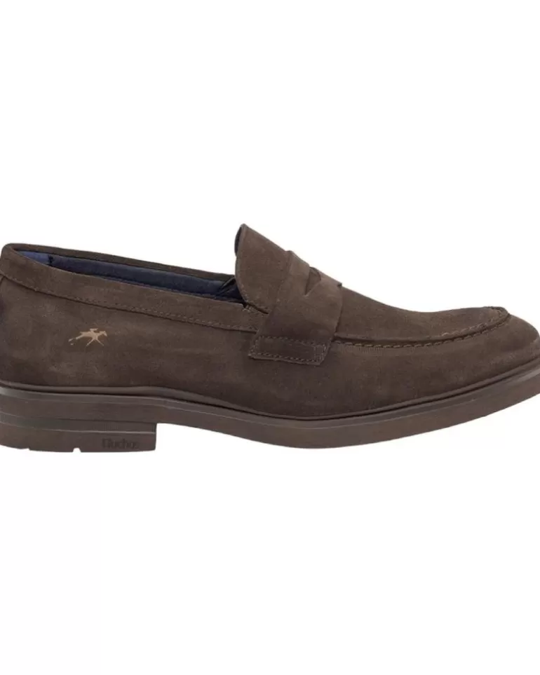 FLUCHOS Mocasines De Hombre Belgas F0633 Derbies Piel Afelpado Cafe Afelpado Cafe New