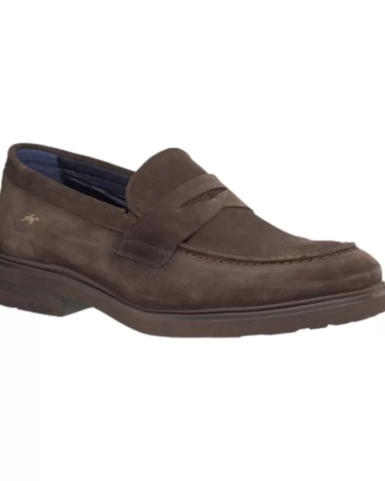 FLUCHOS Mocasines De Hombre Belgas F0633 Derbies Piel Afelpado Cafe Afelpado Cafe New