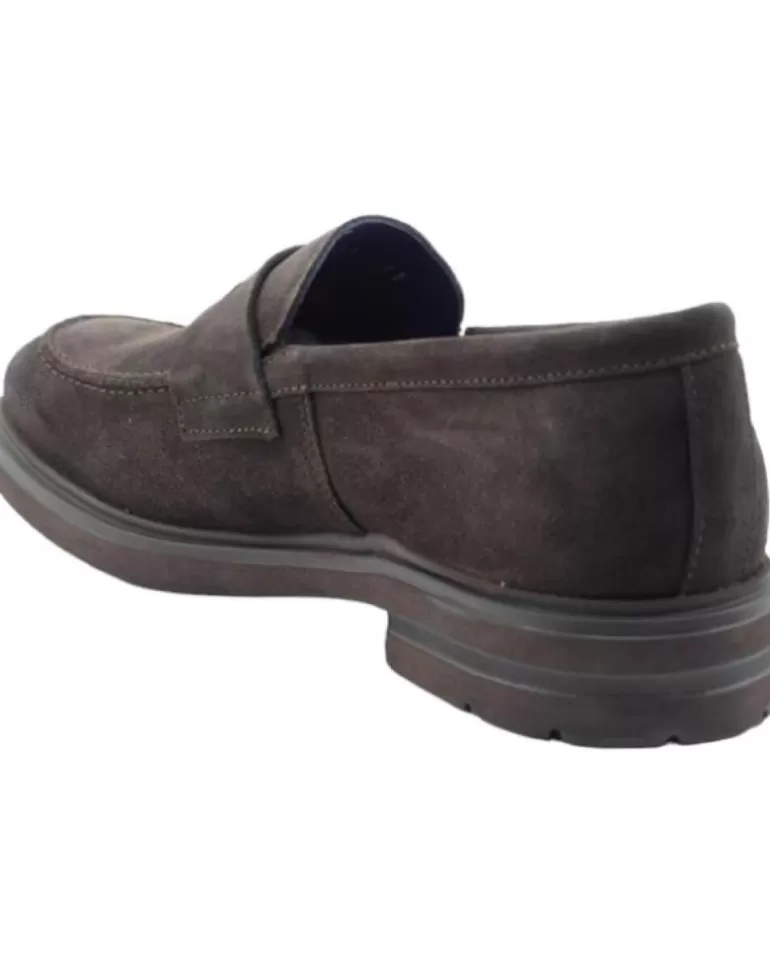 FLUCHOS Mocasines De Hombre Belgas F0633 Derbies Piel Afelpado Cafe Afelpado Cafe New