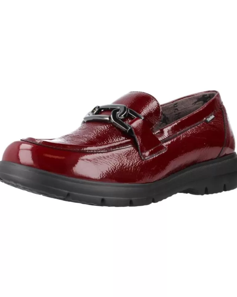 FLUCHOS Mocasines De Mujer Naplak Burdeos Hot