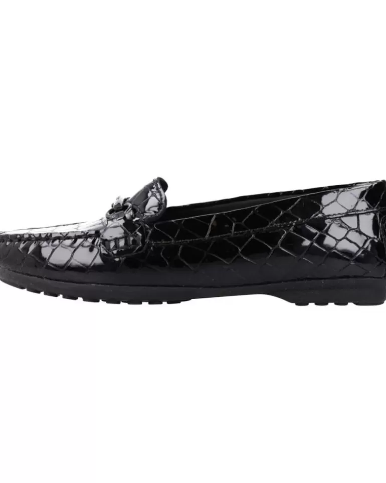 GEOX Mocasines De Mujer Croc Pr Pat Lea Negro Sale