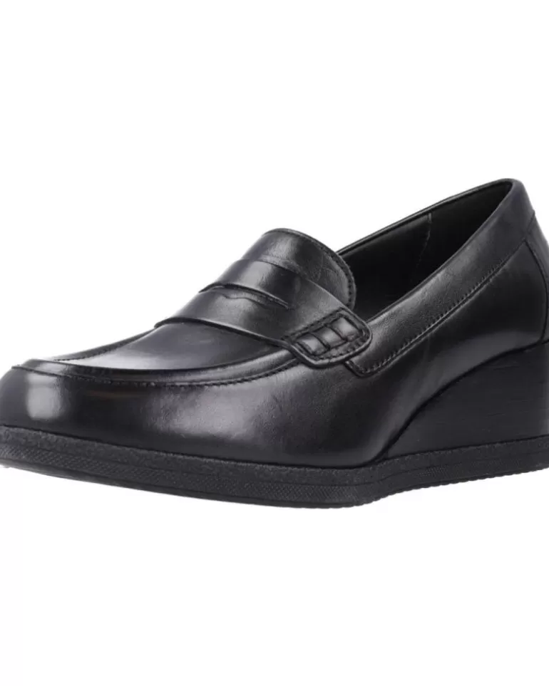 GEOX Mocasines De Mujer D Anylla Wedge Negro Fashion