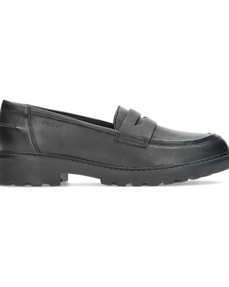GEOX Mocasines De Mujer Y Niña Mocasin J3620C Black New