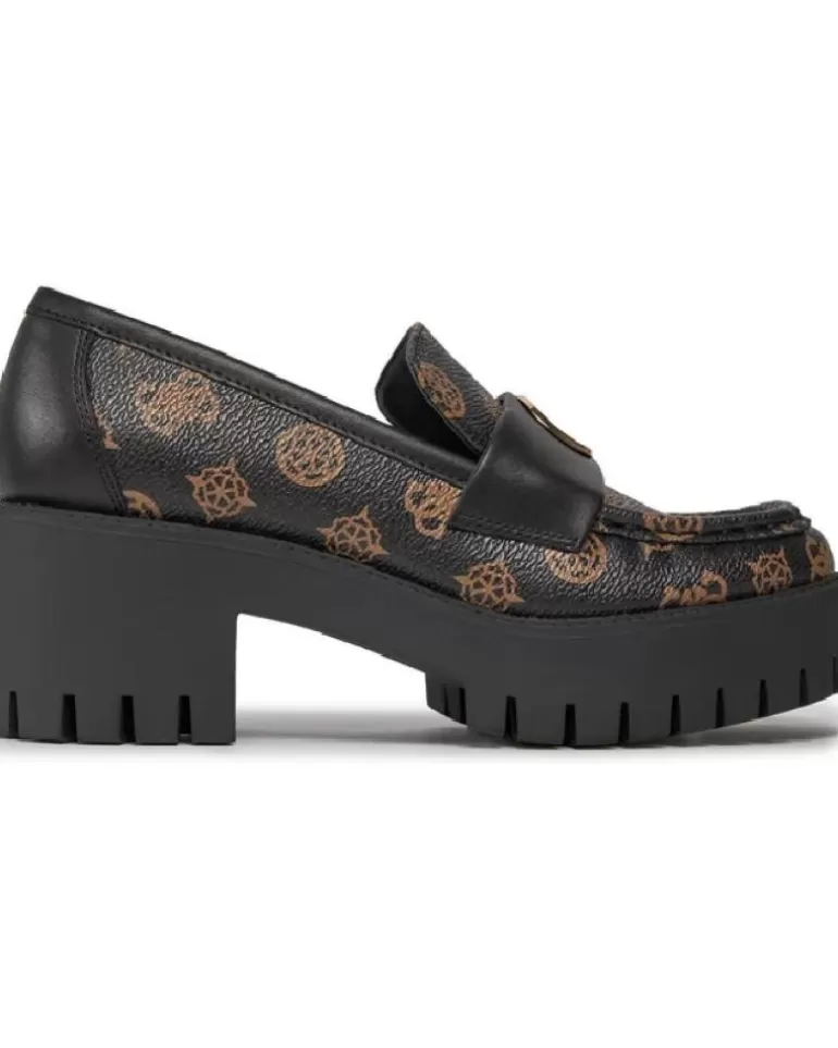 GUESS Mocasines De Mujer Wanye Fl8Wye Fal14 Negro New