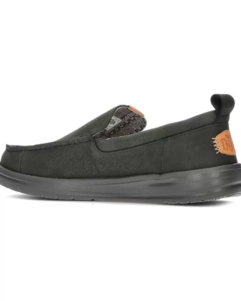 HEY DUDE Mocasines De Hombre Mocasin Dude Wally Grip Moc Craft Leather Black Cheap