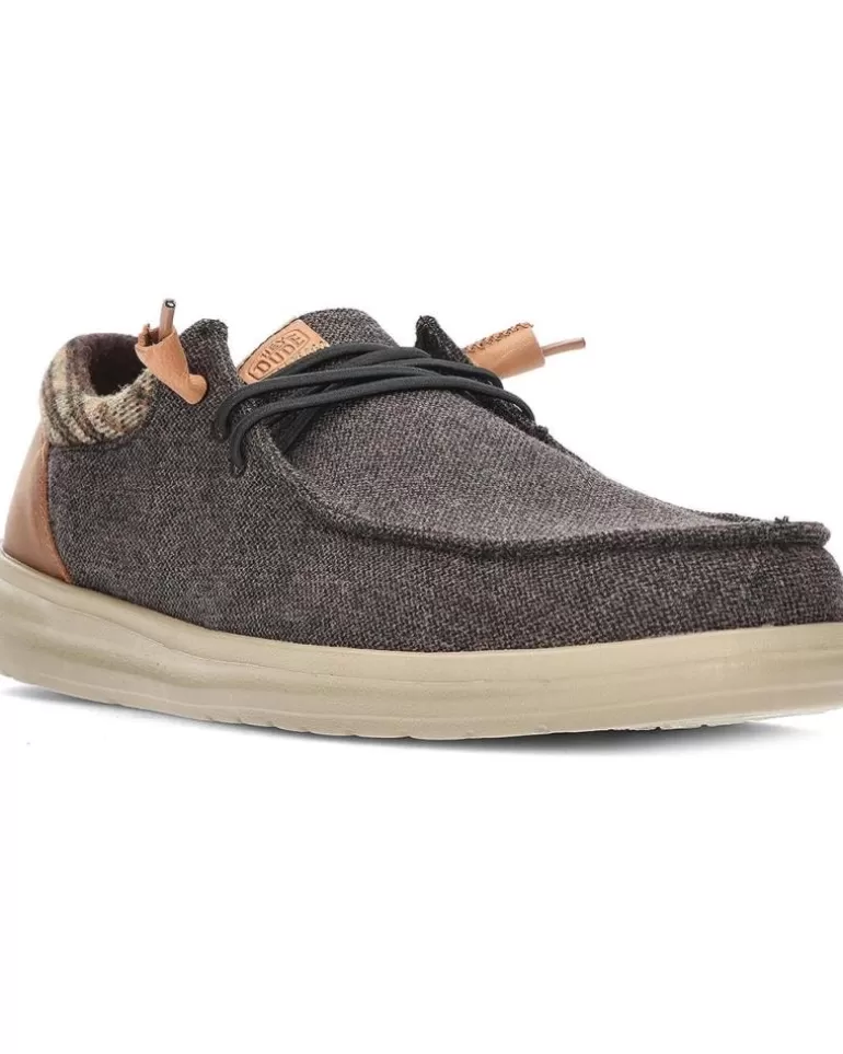 HEY DUDE Mocasines De Hombre Mocasines Dude Wally Grip Wool Brown Store