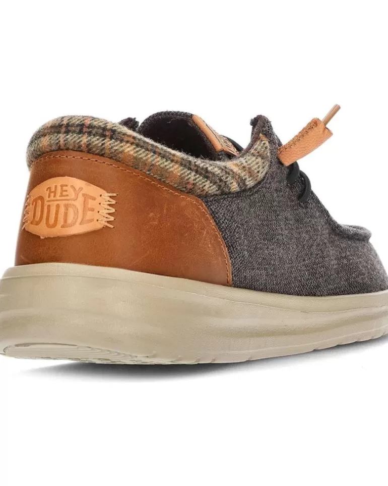 HEY DUDE Mocasines De Hombre Mocasines Dude Wally Grip Wool Brown Store