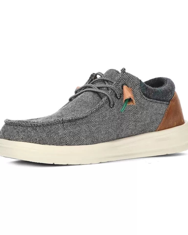 HEY DUDE Mocasines De Hombre Mocasines Dude Wally Grip Wool Charcoal Best Sale
