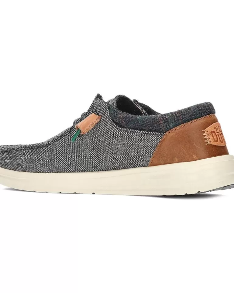 HEY DUDE Mocasines De Hombre Mocasines Dude Wally Grip Wool Charcoal Best Sale